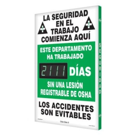 Accuform DIGIDAY 3 ELECTRONIC SCOREBOARDS SHSCK111 SHSCK111